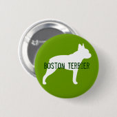 Badge Rond 5 Cm Terrier de Boston (Devant & derrière)