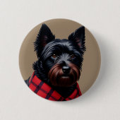 Badge Rond 5 Cm Terrier Écossais (Devant)