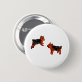 Badge Rond 5 Cm Terriers mignons d'art de chiens (Devant & derrière)