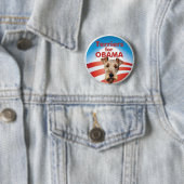 Badge Rond 5 Cm Terriers pour Obama (En situation)