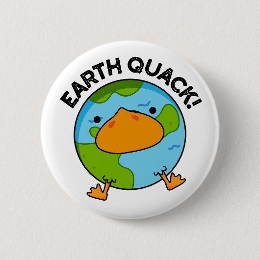 Badge Rond 5 Cm Terthquack Funny Tremblement de terre jeu (Devant)
