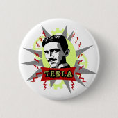 Badge Rond 5 Cm Tesla (Devant)