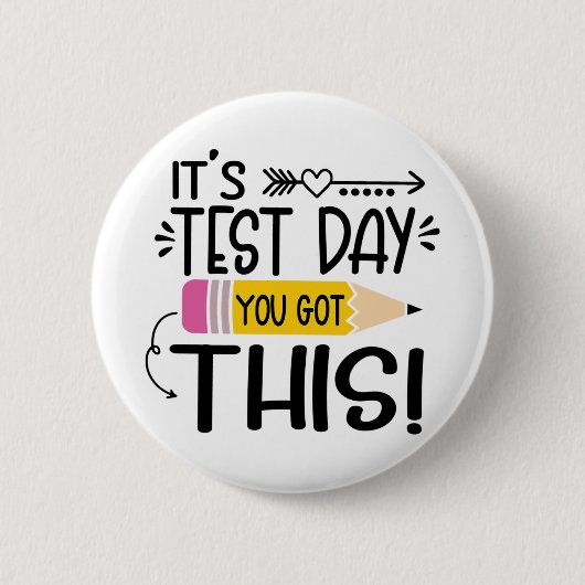 Badge Rond 5 Cm Test Day C'est Test Day Vous avez ce professeur St (Devant)