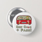 Badge Rond 5 Cm Test de conduite calme (Devant & derrière)