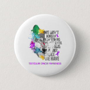 Badge Rond 5 Cm Testicule Cancer Sensibilisation Ribbon Cadeaux de