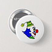 Badge Rond 5 Cm Tête de clown de profil (Devant & derrière)