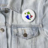 Badge Rond 5 Cm Tête de clown de profil (En situation)