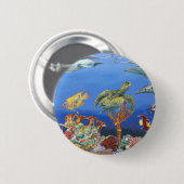 Badge Rond 5 Cm tête de corail (Devant & derrière)