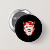 Badge Rond 5 Cm Tête de diable d'atout - Anti-Atout - (Devant & derrière)