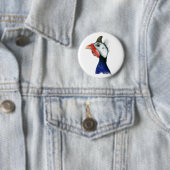 Badge Rond 5 Cm Tête de Guinée (En situation)