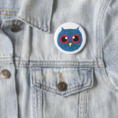Badge Rond 5 Cm Tête de hibou (En situation)