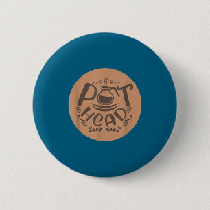 Badge Rond 5 Cm Tête de lettre drôle Café Caféine Baristas et amat