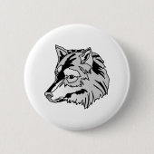 Badge Rond 5 Cm Tête de loup (Devant)