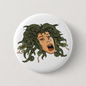 Badge Rond 5 Cm Tête de Medusa (Devant)
