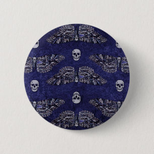 Badge Rond 5 Cm Tête de mort tombée Tête de mort et crâne