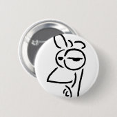 Badge Rond 5 Cm Tête de poulet (Devant & derrière)