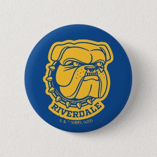 Badge Rond 5 Cm Tête de Riverdale Bulldog