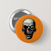 Badge Rond 5 Cm Tête de zombie (Devant & derrière)