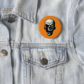Badge Rond 5 Cm Tête de zombie (En situation)