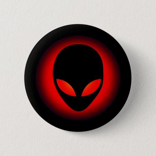 Badge Rond 5 Cm Tête extraterrestre d'alien d'espace (Devant)