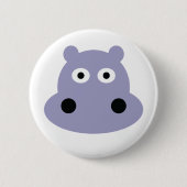 Badge Rond 5 Cm tête hippo (Devant)
