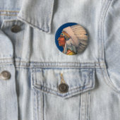 Badge Rond 5 Cm Tête indienne (En situation)