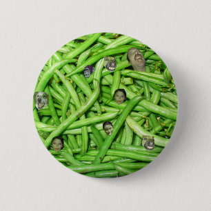 Badge Rond 5 Cm Têtes de haricots verts !