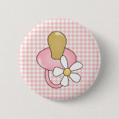 Badge Rond 5 Cm Tétine rose (Devant)