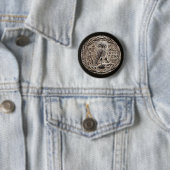 Badge Rond 5 Cm Tetradrachm en argent d'Athènes (En situation)