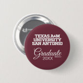 Badge Rond 5 Cm Texas A&M San Antonio (Devant & derrière)