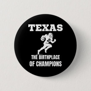 Badge Rond 5 Cm Texas American Football Champion Légends Joueurs T