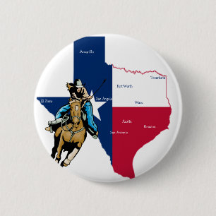 Badge Rond 5 Cm Texas Cowgirl