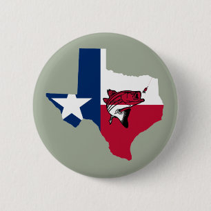 Badge Rond 5 Cm Texas Fishing