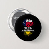 Badge Rond 5 Cm Texas Home New Mexico Roots State Tree Flag Love G (Devant & derrière)