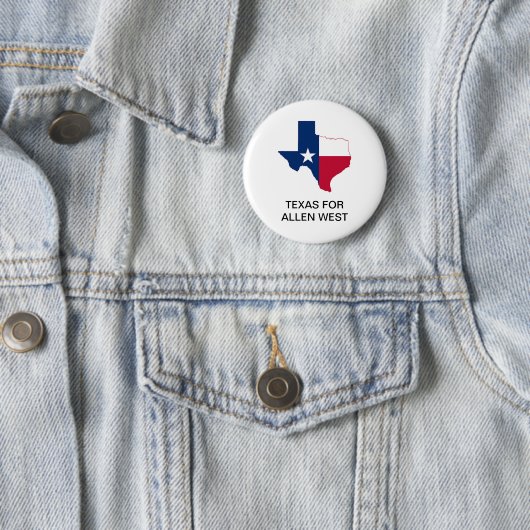 Badge Rond 5 Cm TEXAS pour ALLEN WEST GOVERNOR Button (En situation)