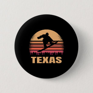 Badge Rond 5 Cm Texas Snowboard Vintage Snow Boarder Retro les ann