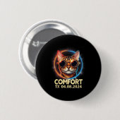 Badge Rond 5 Cm Texas Total Solar Eclipse 2024 (Devant & derrière)