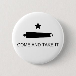 Badge Rond 5 Cm Texas, viens le prendre