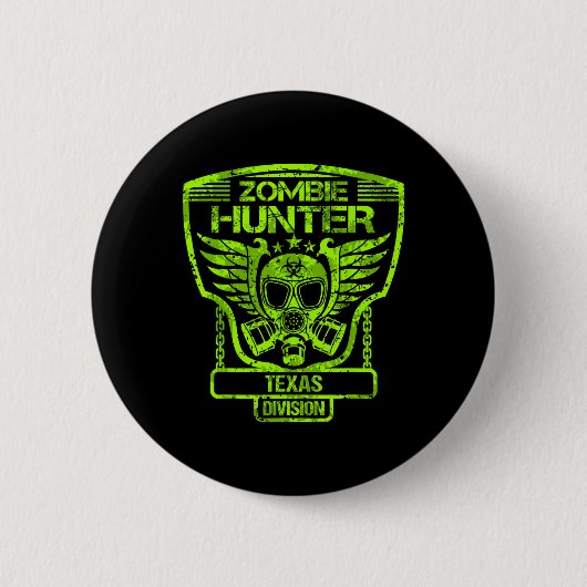 Badge Rond 5 Cm Texas Zombie Hunter (Devant)