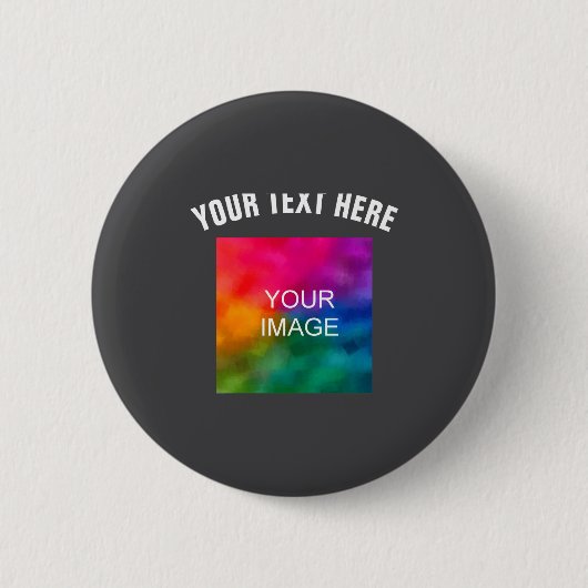 Badge Rond 5 Cm Text Upload Photo Template Boys Kids Modern _1 (Devant)