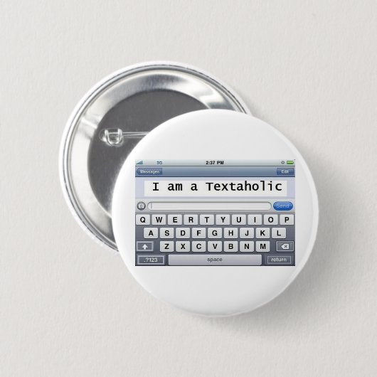 Badge Rond 5 Cm Textaholic (Devant & derrière)