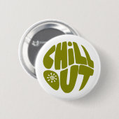 Badge Rond 5 Cm Texte à la main en forme de boule (Devant & derrière)