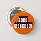 Badge Rond 5 Cm Texte bloc Halloween (Devant & derrière)