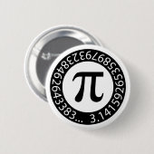 Badge Rond 5 Cm TEXTE CONCEPTION Numéro Pi Symbole mathématique (Devant & derrière)