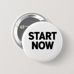 Badge Rond 5 Cm Texte de démarrage audacieux minimaliste maintenan