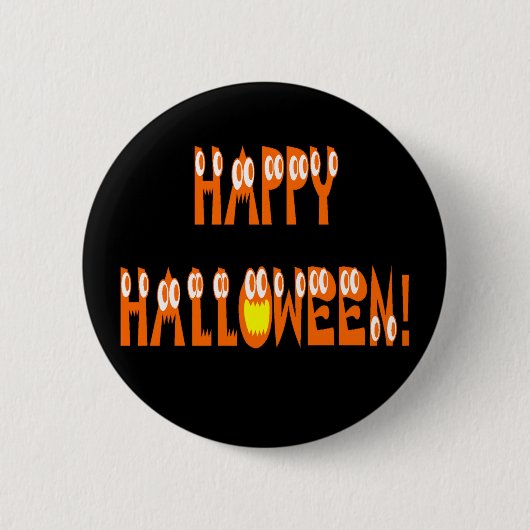 Badge Rond 5 Cm Texte de squash d'Halloween (Devant)