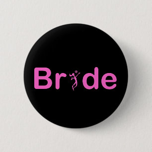 Badge Rond 5 Cm Texte de VolleyBride