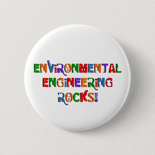 Badge Rond 5 Cm Texte des roches d'ingénierie de l'environnement (Devant)