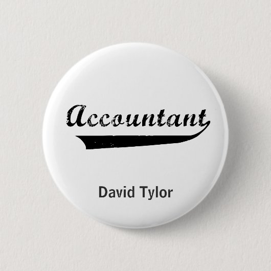 Badge Rond 5 Cm Texte du Accountant Sports Style (Devant)