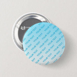 Badge Rond 5 Cm Texte moderne répétitif personnalisable blanc & no